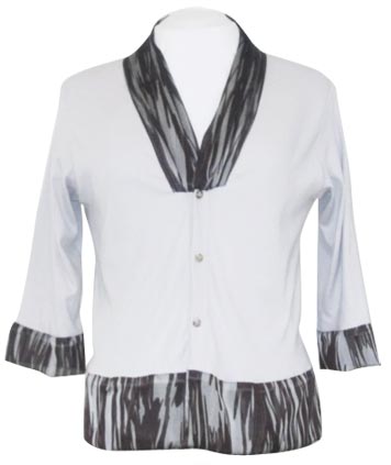 Gray Jacket with Embellished Collar, Cuffs and Hem